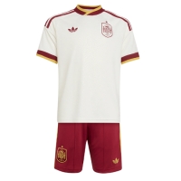 Camiseta España Segunda Equipación Replica Mundial 2026 para niños mangas cortas (+ Pantalones cortos)